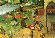 Pieter Bruegel detalj fran barnens lekar Germany oil painting artist